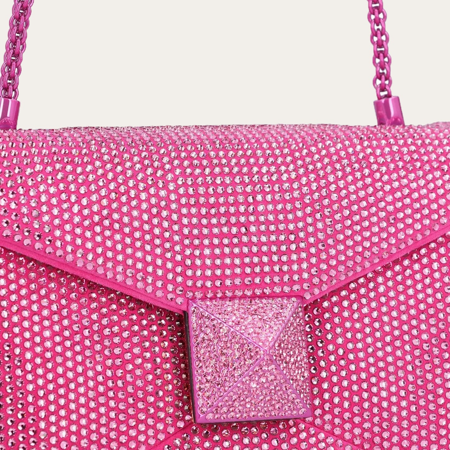 One Stud Foldover Top Shoulder Bag