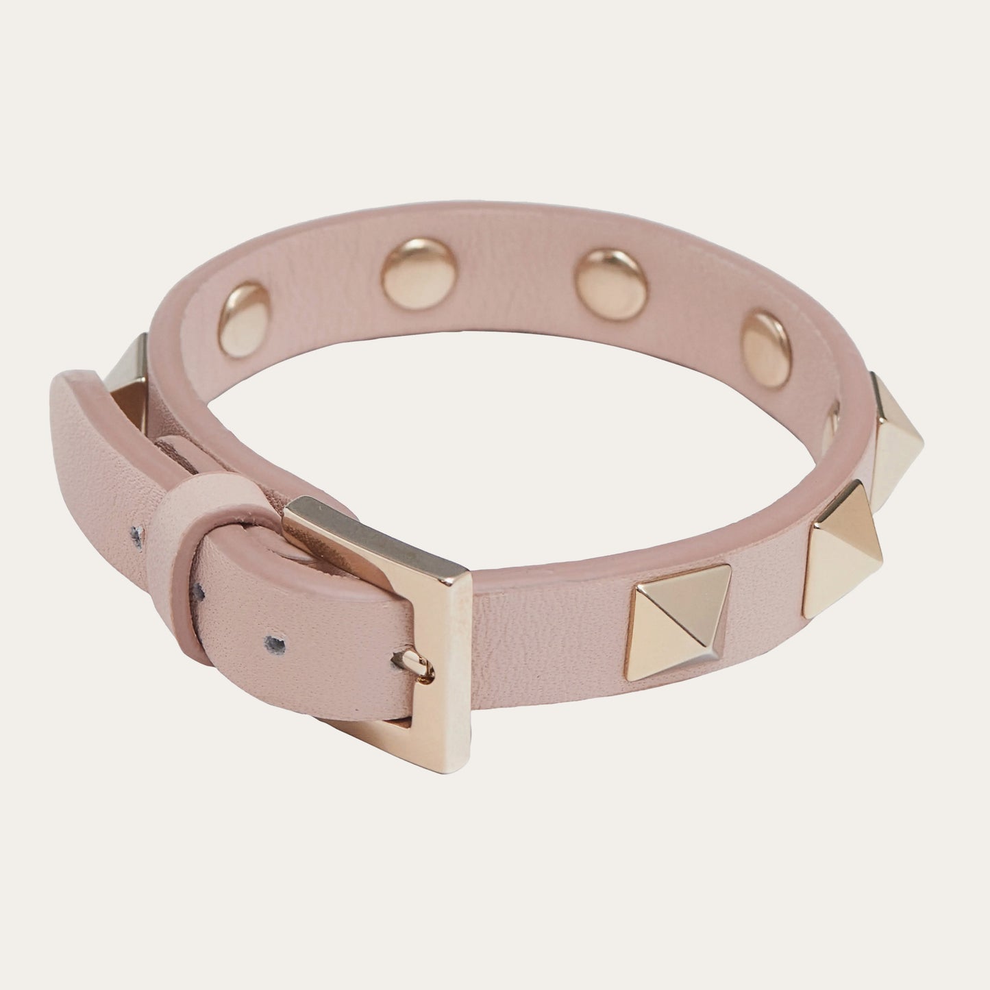 Rockstud Small Leather Bracelet