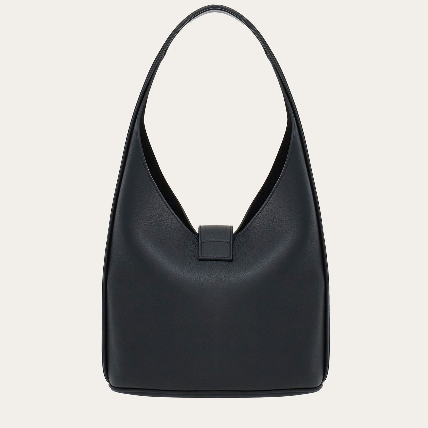 Medium Gancini Buckle Leather Hobo Bag