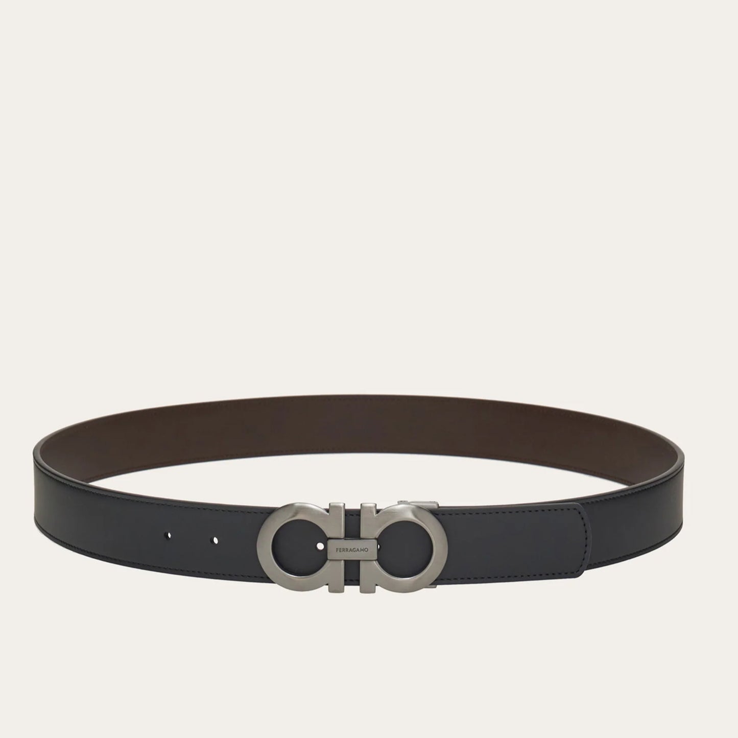 Reversible and adjustable Gancini belt